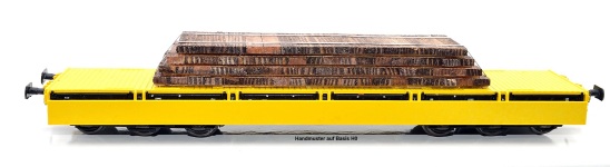 NPE Modellbau NW52932 - TT - Bauzugwagen Samms-u 454 Holzschwellen, DB AG, Ep. V